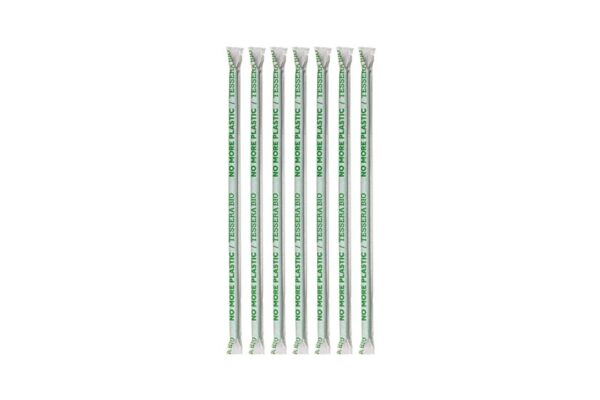 PLA Jumbo-Trinkhalme flexibel grün Ø 0,7 cm - 24 cm, verpackt 1/1 | TESSERA Bio Products®