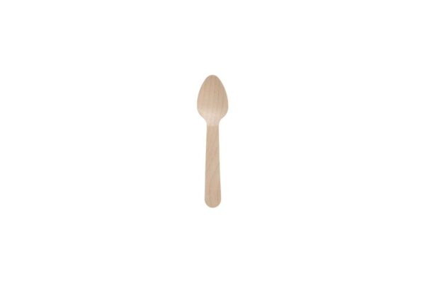 Oval Wooden Spoon for Dessert 11 cm | TESSERA Bio Products®
