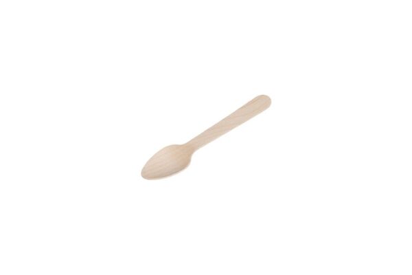 Oval Wooden Spoon for Dessert 11 cm, Wrapped 1/1 | TESSERA Bio Products®