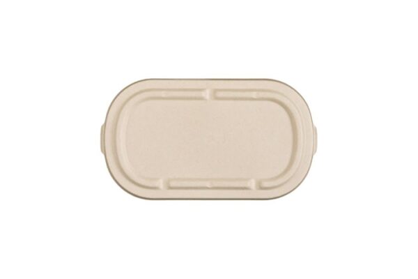 Sugarcane Lid for M/W Sugarcane Food Container 500- 700ml | TESSERA Bio Products®