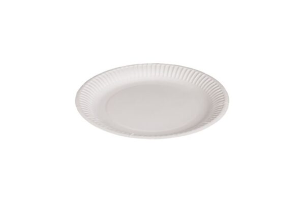 Round White Paper Plate Ø 20,5 cm. (10 pieces) | TESSERA Bio Products®