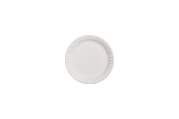 Round White Paper Plate Ø 15 cm. (10 pieces) | TESSERA Bio Products®