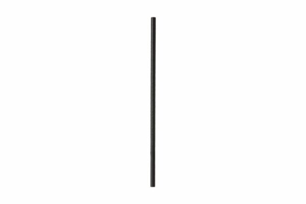 Straight Black Paper Straws Ø 0.5 x 21 cm FSC, Wrapped 1/1 | TESSERA Bio Products®