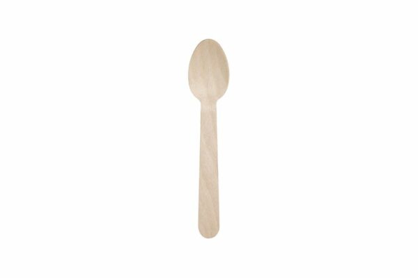 Oval Wooden Dessert Spoon FSC® 14 cm. | TESSERA Bio Products®