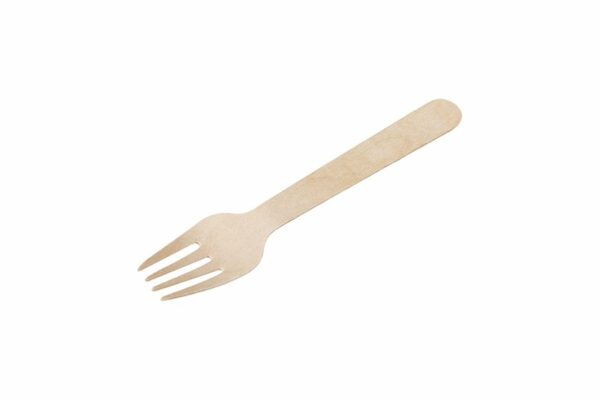 Wooden Fork 16 cm FSC, Euro Hole Hang Pack | TESSERA Bio Products®