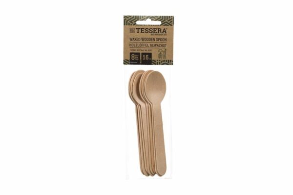 Wooden Spoons 16 cm FSC® (8 pieces). | TESSERA Bio Products®