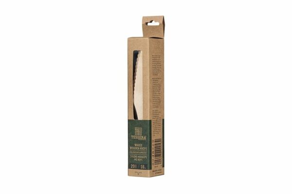 Ξύλινα Μαχαίρια FSC® 16cm σε Συσκευασία Κraft (20 τεμάχια) | TESSERA Bio Products®
