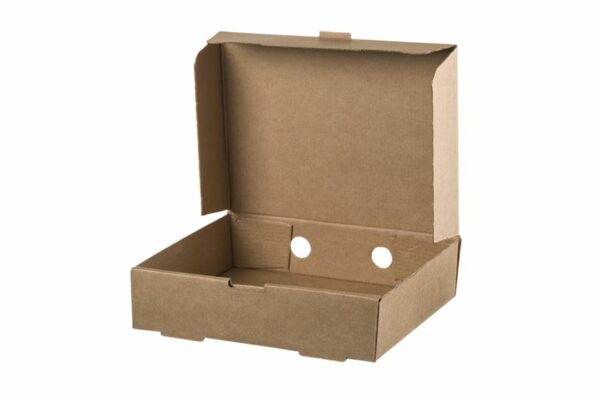 Χάρτινο kraft κουτί φαγητού με πτυχές, FSC®, παραληλ/μο, plastic free, 21.6x17x5.4 cm, 100 τεμ. | TESSERA Bio Products®