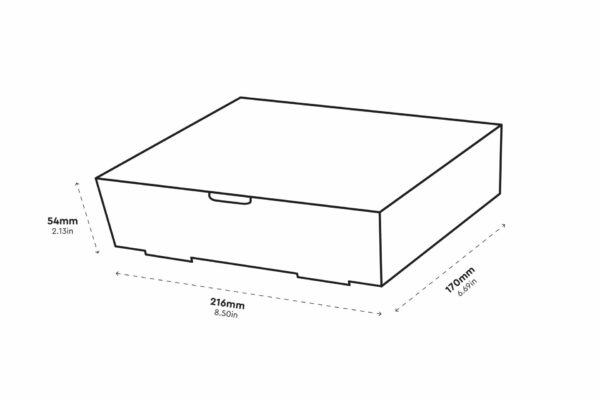 Kraft Paper Food Box FSC® Plastic Free 21.6x17x5.4 cm. | TESSERA Bio Products®