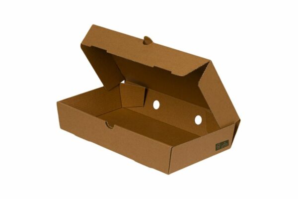 Foodboxen zum Falten aus Kraft Papier, mittlere Groesse, 27 x15,5x5 cm | TESSERA Bio Products®