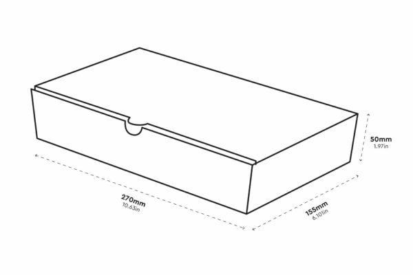 Medium Rectangular Kraft Food Box 27x15,5x5 cm. | TESSERA Bio Products®