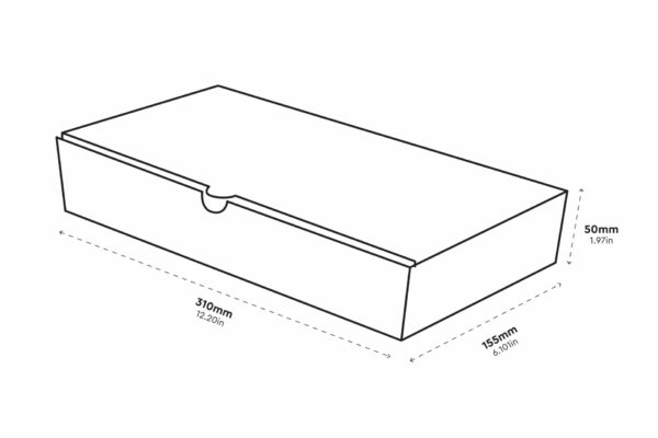 Large Rectangular Kraft Food Box 31x15,5x5 cm. | TESSERA Bio Products®