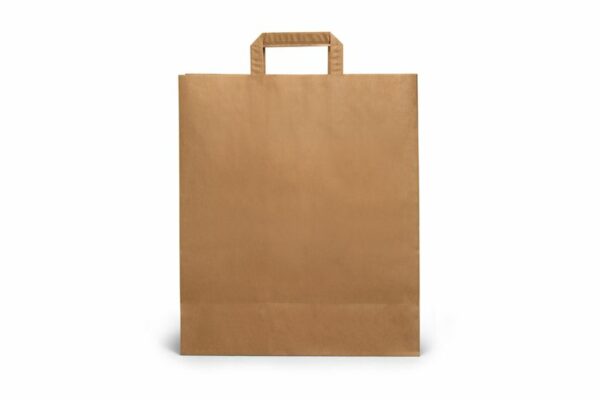 Χάρτινη Kraft Τσάντα Μεταφοράς με Ενισχυμένο Έσω Χεράκι 32 x 21 x 33 cm. | TESSERA Bio Products®