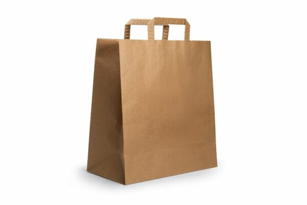 Kraft Paper Bag with Reinforced Inner Handles 32 x 21 x 33 cm. | TESSERA Bio Products®