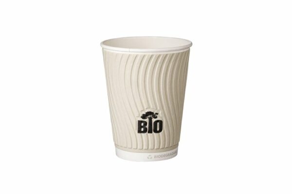 Paper Cup 14oz Embossed Waterbased, Grey, BioTREE | TESSERA Bio Products®