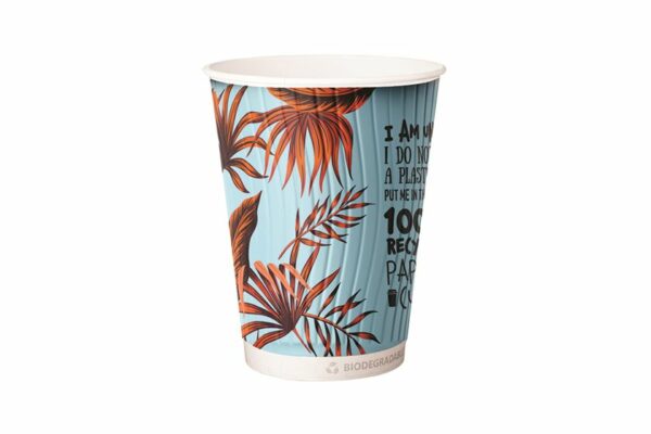 Double Wall Waterbased Paper Cups Nature Design 16oz. | TESSERA Bio Products®