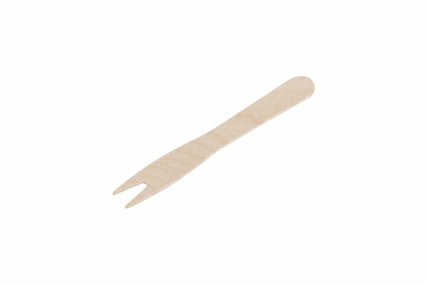 Two-prong Wooden Fork FSC® 12cm. | TESSERA Bio Products®