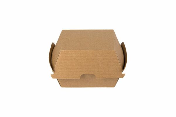 Σκεύος Φαγητού Χαρτί Κraft FSC® Burger Dura Series 10,5x10,5x8,5 cm. | TESSERA Bio Products®