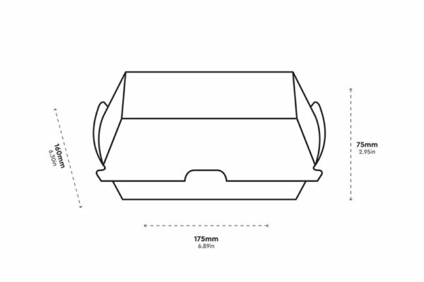 Kraft Paper Food Box FSC® Dura Series 17,5 x 16 x 5 x 7,5 cm. | TESSERA Bio Products®