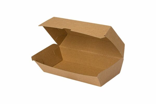 Kraft Paper Food Box FSC® for Hot Dog Dura Series 21 x 7 x 7,5 cm. | TESSERA Bio Products®
