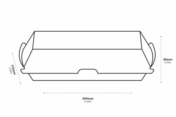 Kraftpapier Foodbox DURA Serie FSC® 29 x 17 x 5 x 8,5 cm, 2 x 100 pcs. | TESSERA Bio Products®