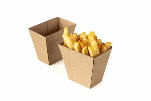 Σκεύος Φαγητού Χαρτί Κraft FSC® Chip Box 7 x 4,5 x 9cm. | TESSERA Bio Products®