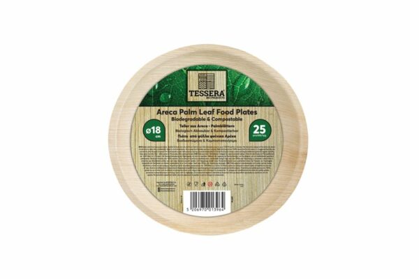 Στρογγυλά Πιάτα Φύλλα Φοίνικα Ø18cm. | TESSERA Bio Products®