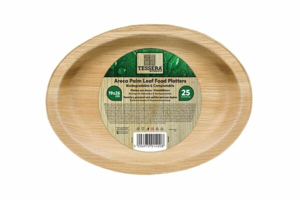Palm Leaf Oval Tray 19x26 cm. | TESSERA Bio Products®