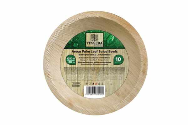 Palmblatt-Salatschale 1250ml, rund | TESSERA Bio Products®