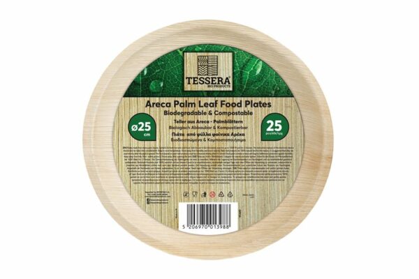 Palm Leaf Round Plate Ø25 cm. | TESSERA Bio Products®