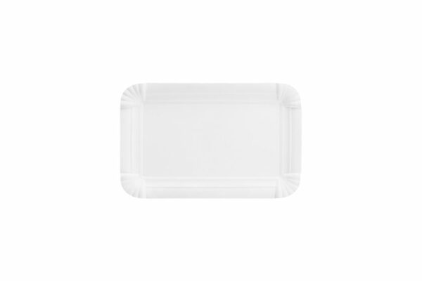 Rectangular Paper Plate White, 10 x 16 cm | TESSERA Bio Products®