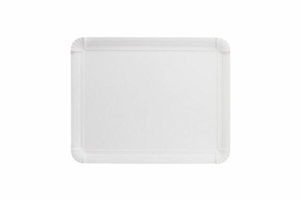 White Rectangular Paper Plate 16 x 20 cm. | TESSERA Bio Products®