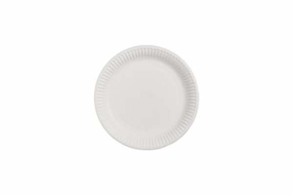 Paper plate, white color, FSC®18cm 20 x 50 pcs. | TESSERA Bio Products®