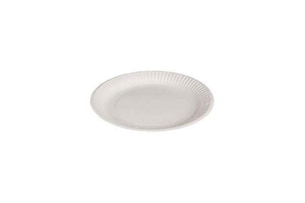 Paper plate, white color, 18cm 20 x 50 pcs. | TESSERA Bio Products®