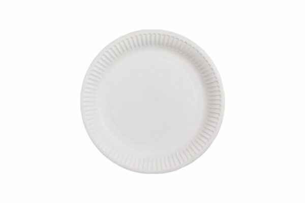 Paper plate, white color,FSC® 23cm 20 x 50 pcs. | TESSERA Bio Products®