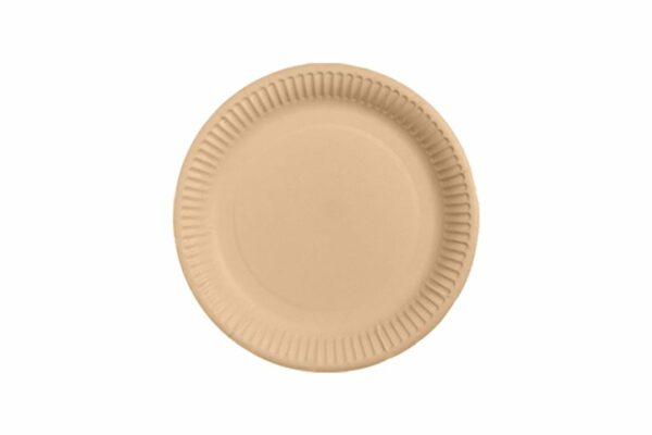 Round Paper Plate Kraft Ø 23 cm | TESSERA Bio Products®