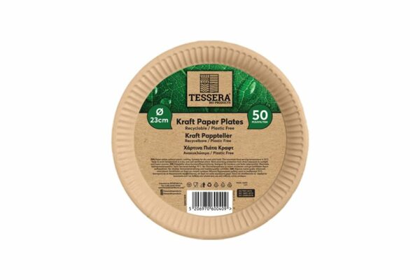 Χάρτινο Πιάτο Kraft 23 cm | TESSERA Bio Products®