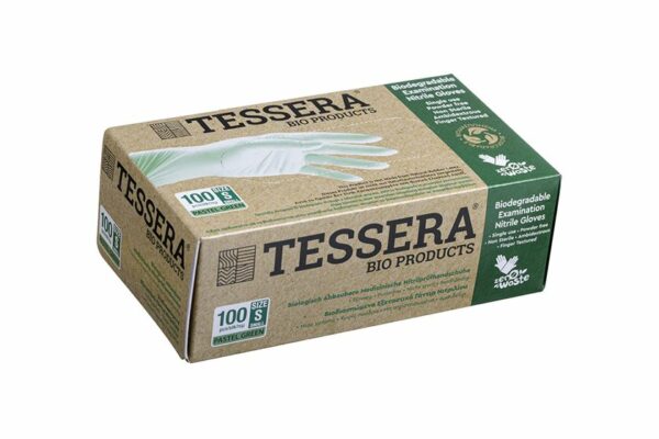 Γάντια Νιτριλίου Βιοδιασπώμενα Small | TESSERA Bio Products®