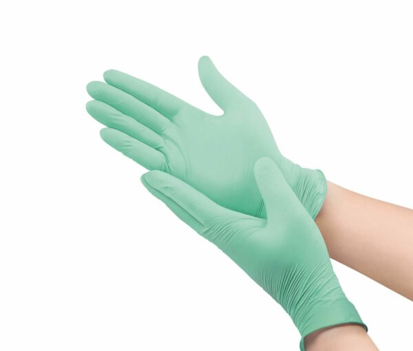Bιοδιασπώμενα Γάντια Νιτριλίου Πράσινα χωρίς Πούδρα MDR CAT I / PPE CAT III - Medium | TESSERA Bio Products®