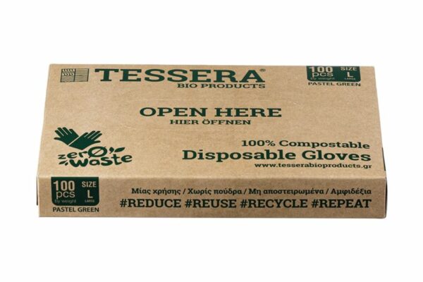 Biodegradable and Compostable Gloves Large | TESSERA Bio Products®
