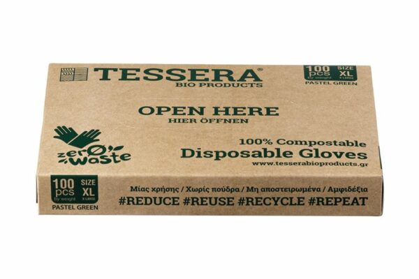Biodegradable and Compostable Gloves Extra Large | TESSERA Bio Products®