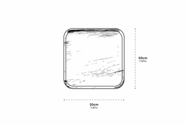 Τετράγωνα Πιάτα Φύλλα Φοίνικα 20 cm. | TESSERA Bio Products®