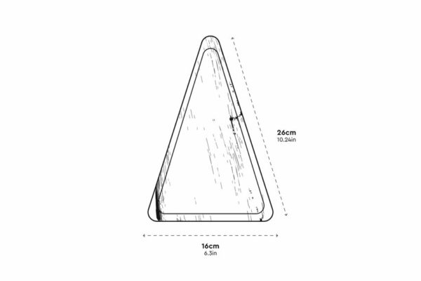 Πιάτα Τρίγωνα Φύλλα Φοίνικα 26x26x16 cm. | TESSERA Bio Products®