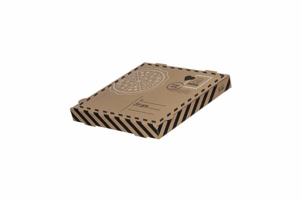 Χάρτινα Κουτιά Πίτσας Kraft FSC® με Σχέδιο "Letter" 24x24x4cm. | TESSERA Bio Products®