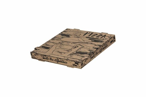 Χάρτινα Κουτιά Πίτσας Kraft FSC® σχέδιο "Handmade" 28x28x4cm. | TESSERA Bio Products®