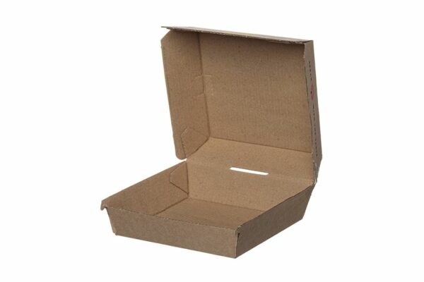 Kraft Paper Hamburger Box FSC® DURA Series 13x12,9x7,5 cm. | TESSERA Bio Products®