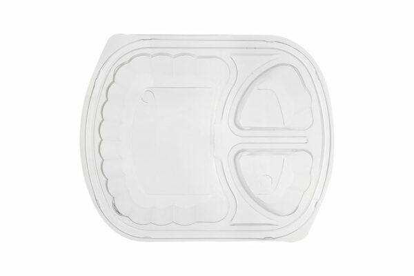 PP Lid for M/W Food Container 3-compartment No 129 | TESSERA Bio Products®