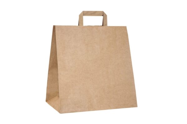 Kraft Paper Bag with Reinforced Inner Handle 28 x29x17cm. | TESSERA Bio Products®