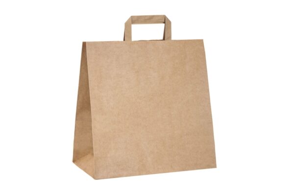Kraft Paper Bag with Reinforced Inner Handle 32x20x33 cm. | TESSERA Bio Products®