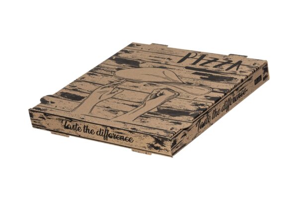 Χάρτινα Kraft Κουτιά Πίτσας FSC® σχέδιο "Handmade" 40x40x4,2cm | TESSERA Bio Products®